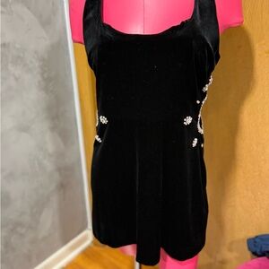 Zara Black Mini Dress with Embellishments